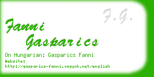 fanni gasparics business card